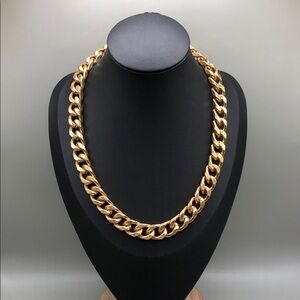 Zara chunky chain statement style trendy necklace single strand.